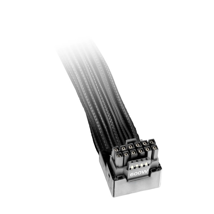 be quiet! 12V-2X6/12VHPWR 90° Reversed Cable PCIe – câble d’alimentation modulaire